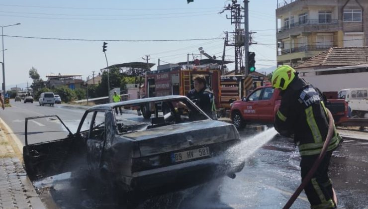 Aydın’da araç yangını