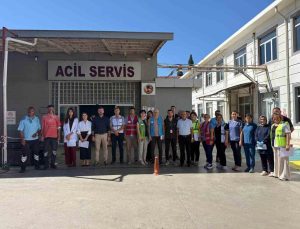 Aydın’da hastane personeli deprem senaryosuyla afet hazırlığını test etti