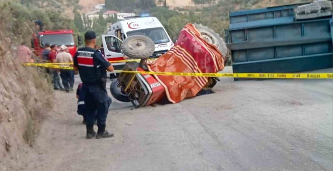 Köşk’te seyyar pide fırını taşıyan traktör devrildi: 1 ölü, 1 yaralı