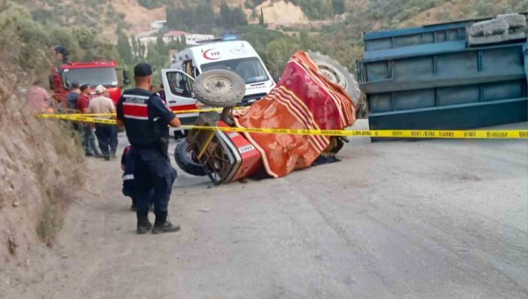 Köşk’te seyyar pide fırını taşıyan traktör devrildi: 1 ölü, 1 yaralı